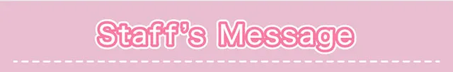 Staff's Message